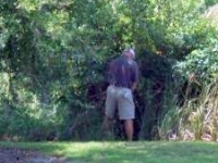 ron-barnhardt-is-once-again-practicing-with-his-putter-from-the-weeds